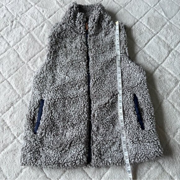 Simply Southern | Gray & Navy Vegan Faux Fur Sherpa Teddy Vest | Size Small - Picture 13 of 13